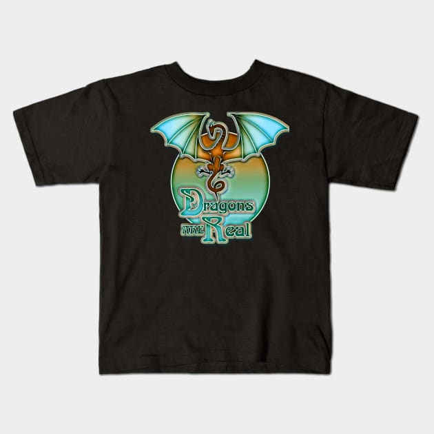 Dragon are Real - Dragon art Kids T-Shirt by AlondraHanley